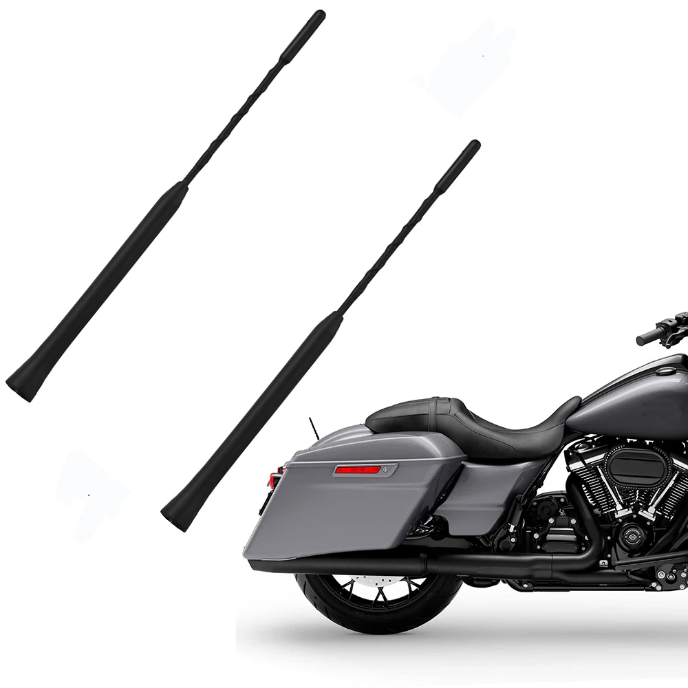 1Pair Motorcycle Antenna Mast For Harley Davidson Road Street Electra Tour Glide