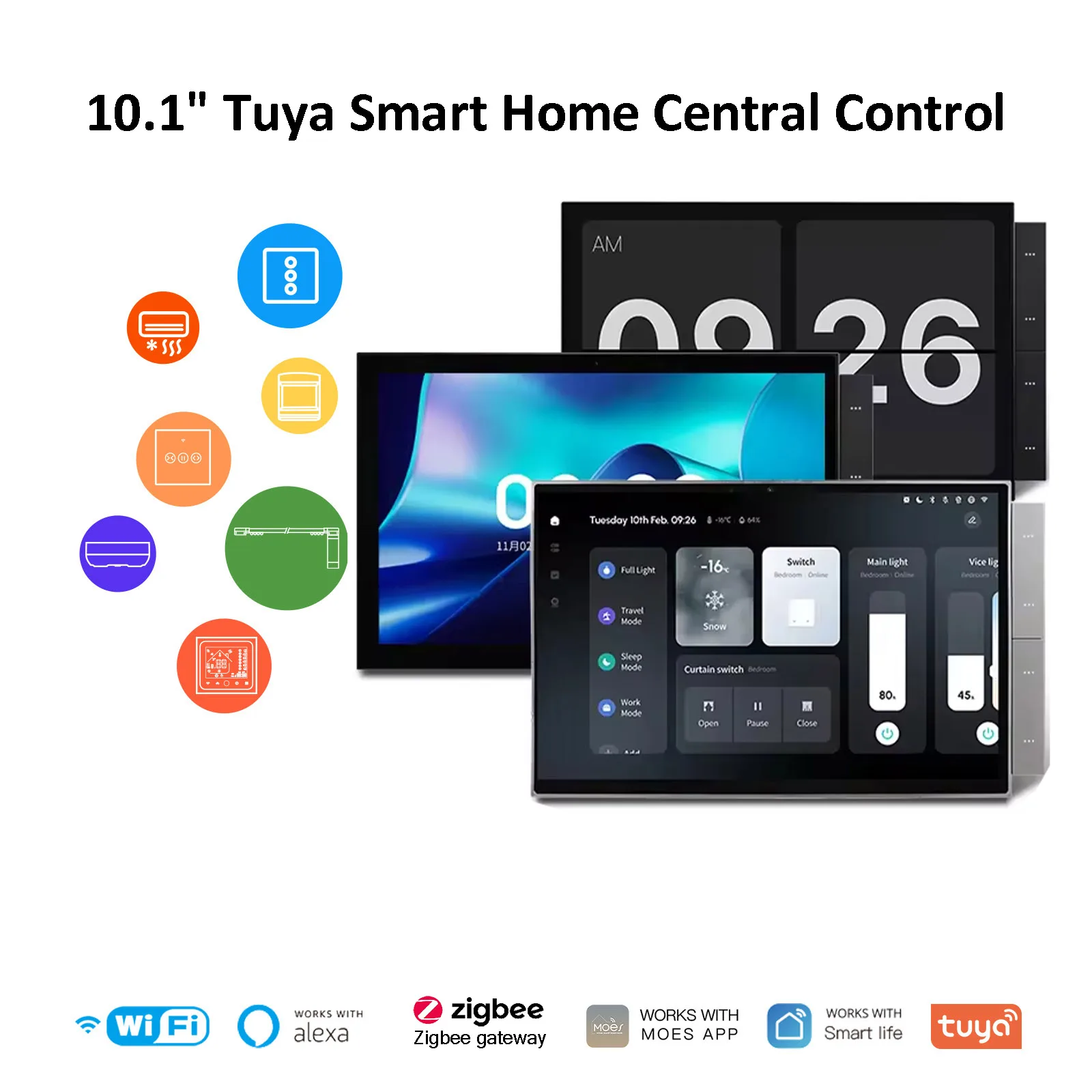 10.1 TUYA CONTROL PANEL CONTROLLER SUPPORT OEM smart APP to scan SMART HOME MAX SCREEN