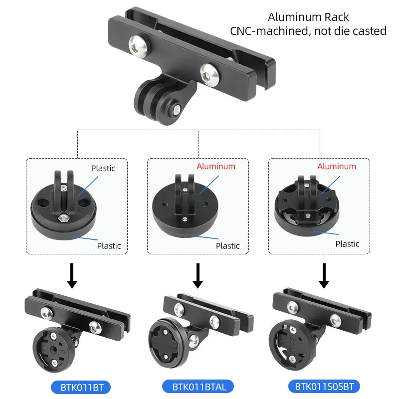 MTB Road Bike Rear Lamp Bracket Radar Light Stand for Bryton Gardian R300L Seatpost Saddle Rail Mount Fits GoPro Adaptions