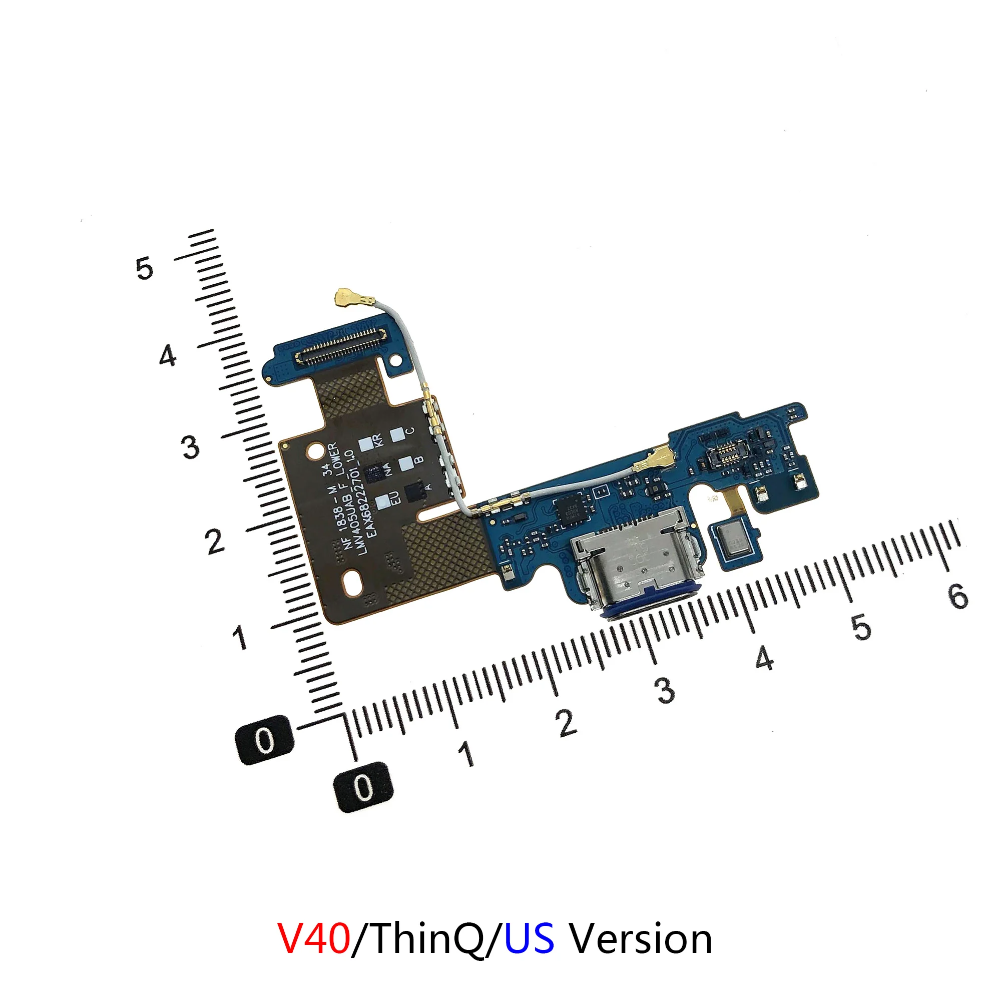 충전 충전기 플러그 포트 커넥터 보드 부품 플렉스 케이블, 마이크 포함, LG V30 V40 V50 V50S V60 ThinQ용