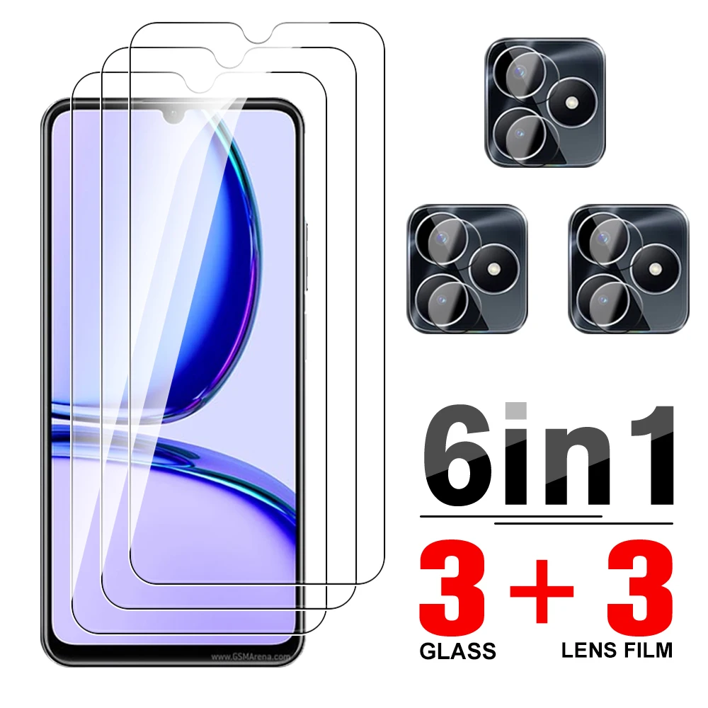 6in1 Protective Glass Case For Realme C53 6.74in Tempered Film For RealmI c 53 53c realmec53 Screen Lens Camera Protector Films