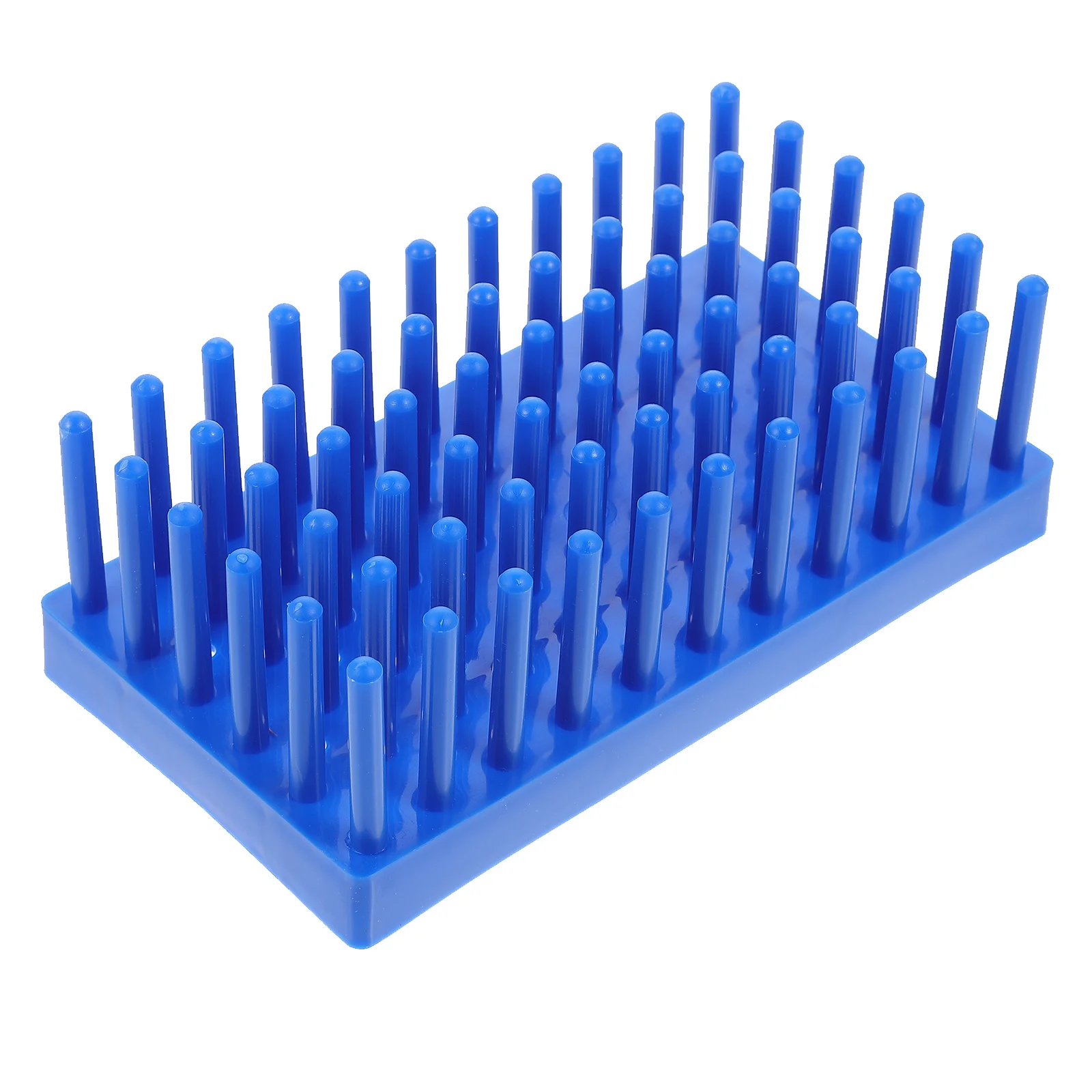 Test Tube Rack Stand School Classroom Plastic Drain Laboratory Peg Air Flow Plate Drying Holder for