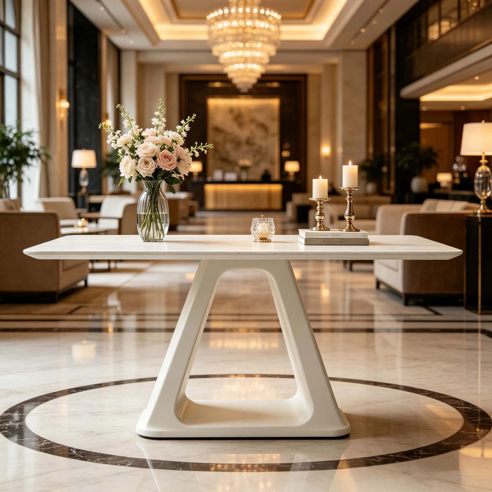 Factory Wholesale Custom Garden Coffee Dining Table Hotel Console Desk for Apartment Living Room Restaurant Commercial Furniture