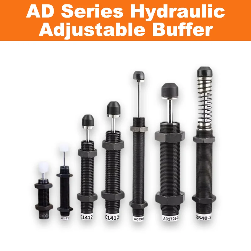 

AD Series Adjustable Hydraulic Shock Absorber Thread Oil Buffer Damper Stable Speed Shock Absorbing Cylinder AD1410 AD1416 -5