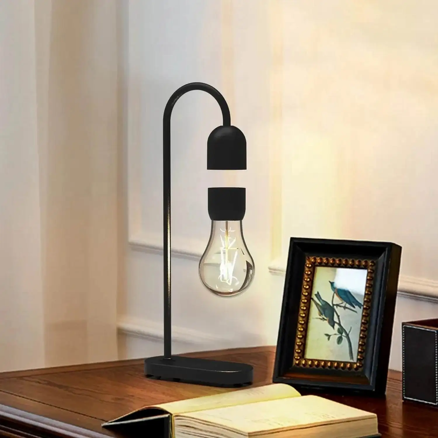 Imagem -02 - Levitação Magnética Led Night Light Bulb Carregamento sem Fio Desk Lamps For Home Quarto Home-decor Criatividade Bedside Lamp