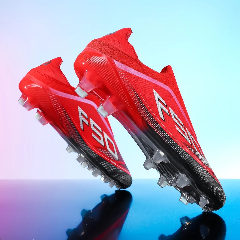 

Men Soccer Cleats Professional Football Boots Society Turf Breathable Mesh Youth Soccer Shoes Anti Skid Male Sneakers Chuteira