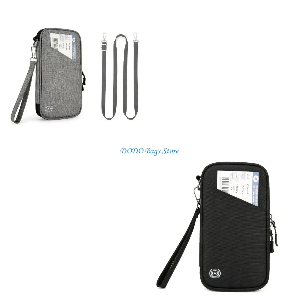 

Holder with Wristband Family Wallet Bag Travel Wallet Organiser Bag for Man Women