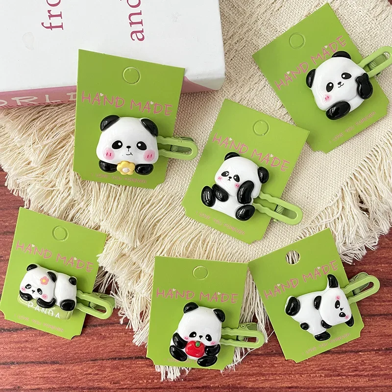 

5pcs cute panda hairpins girl hair accessoires hair clips for women pinzas para el cabello