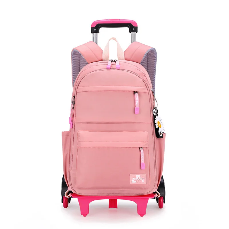 2023 Student School bag Rolling Backpack kids Trolley girl school backpack Multifunctional child waterproof wheels