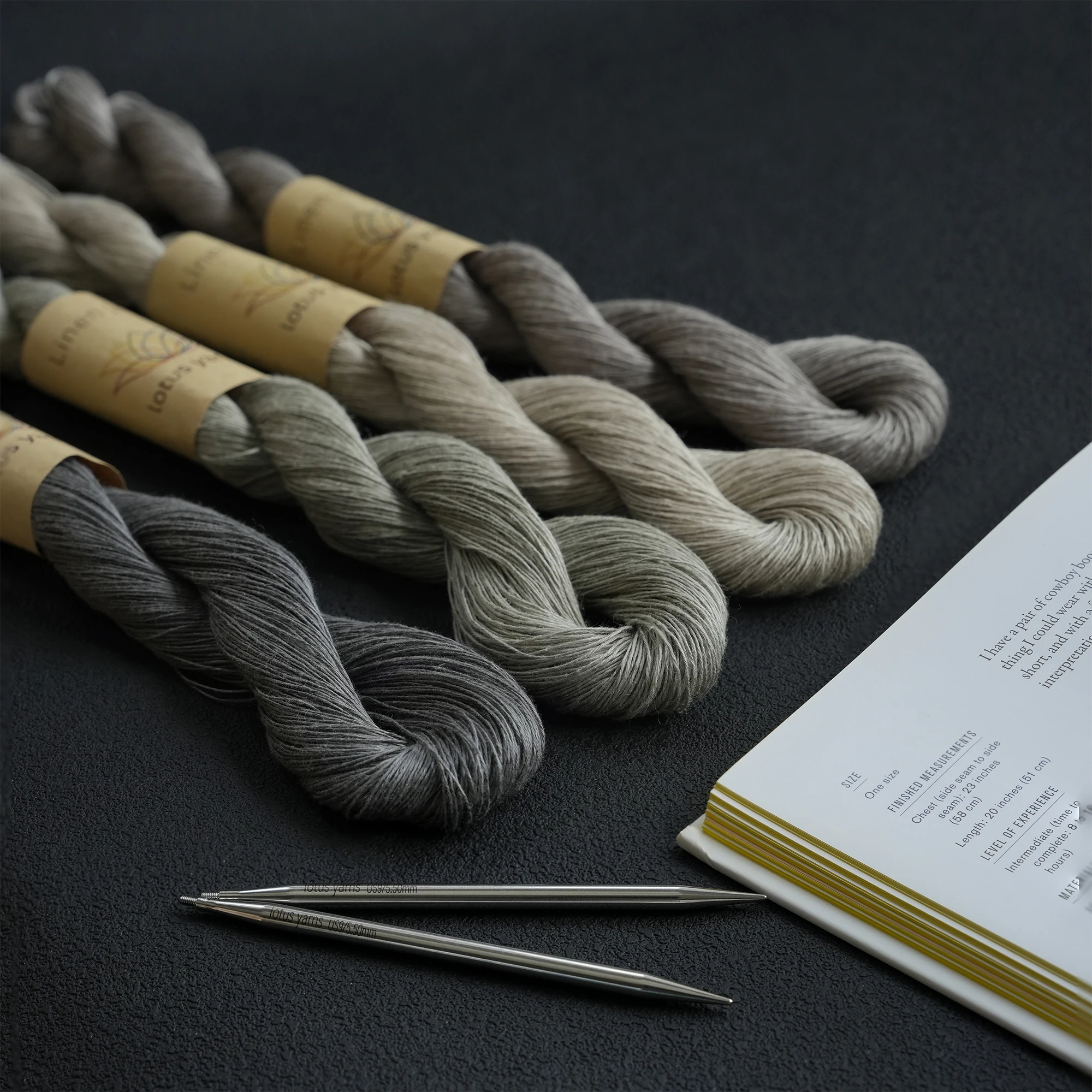 5*50g hank 100% Linen Natural Yarn Hand Knitting Yarn Colored yarn
