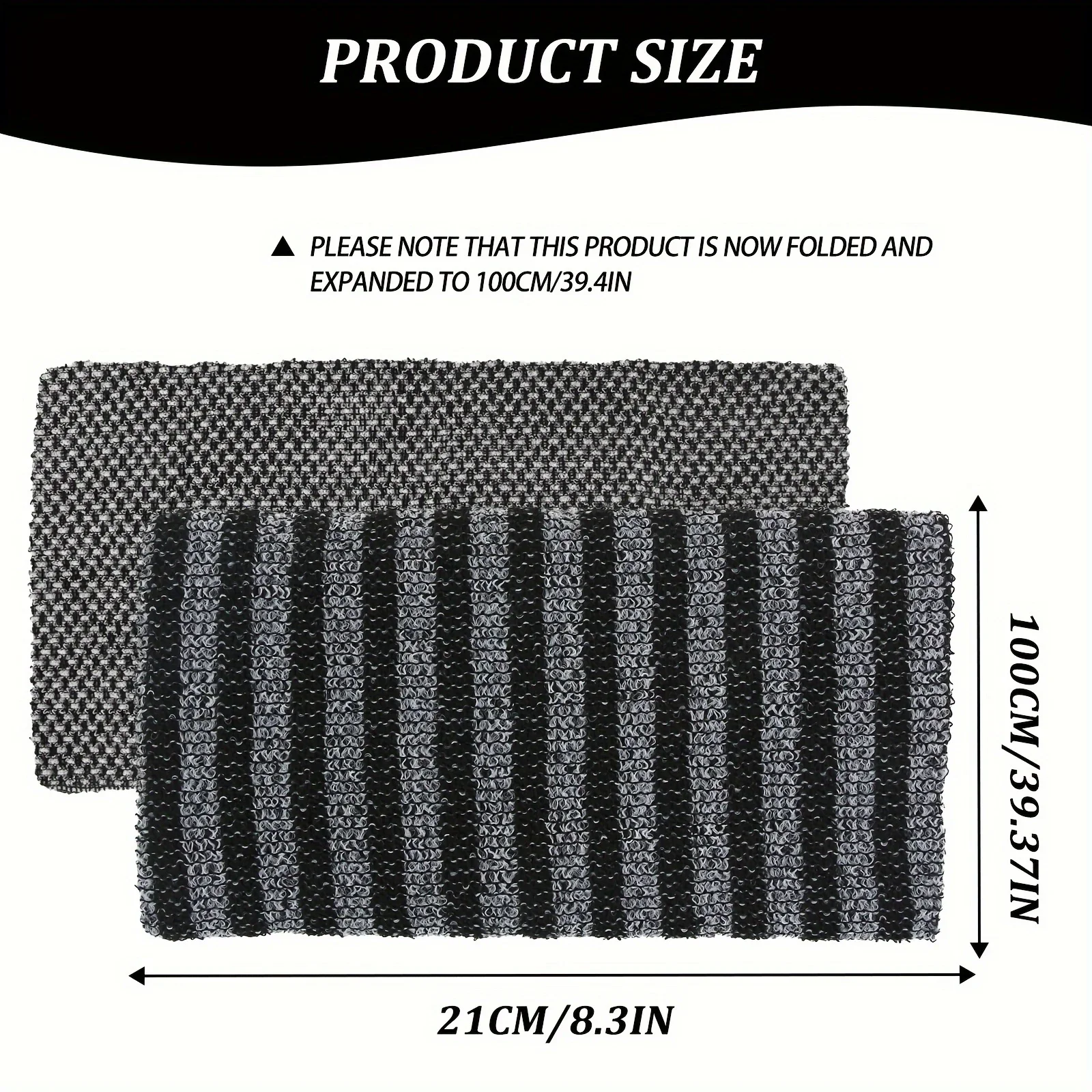 2 قطعة منشفة استحمام التقشير للرجال والنساء فرشاة تنظيف الجسم على الوجهين مع أنماط مخططة شبكية لتدليك سبا للاستحمام