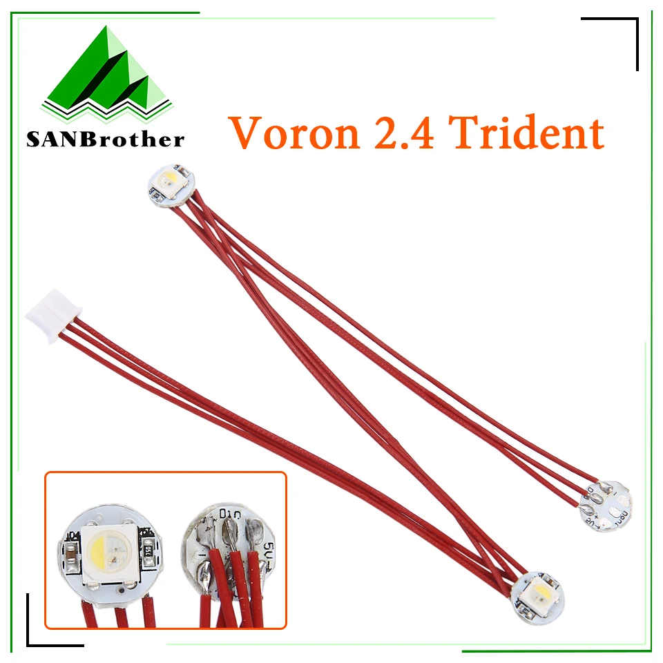 Voron 2,4 Dreizack neopixel rgbw Mini-Taste pcb leds 3d Drucker diy voron stealth burner LED-Kit ptfe Kabelbaum