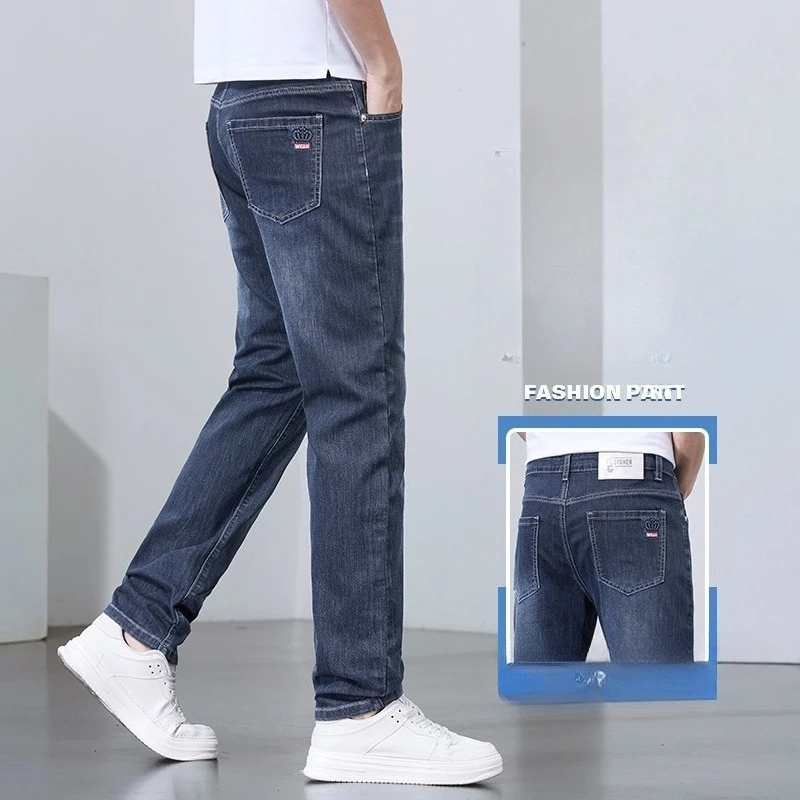 

Летние ультратонкие дышащие универсальные мужские джинсы, мужские уличные брюки-карго, мужская одежда
