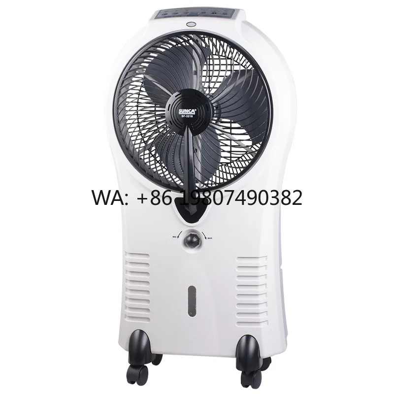 New Rechargeable Air Cooler Fan with Water Spray Mist Humidifier Portable Quiet Cooling Fan for Home Office Bedroom