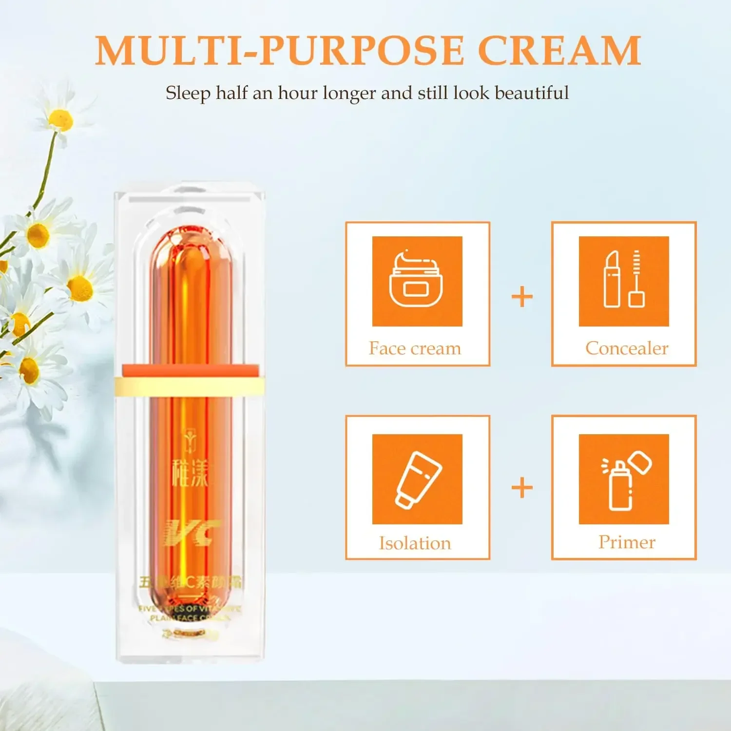6 stuks hydraterende concealer foundation, gladde tooncrème, poriënminimalisatie, isolatie, langdurig, natuurlijke afwerking, 2 in 1