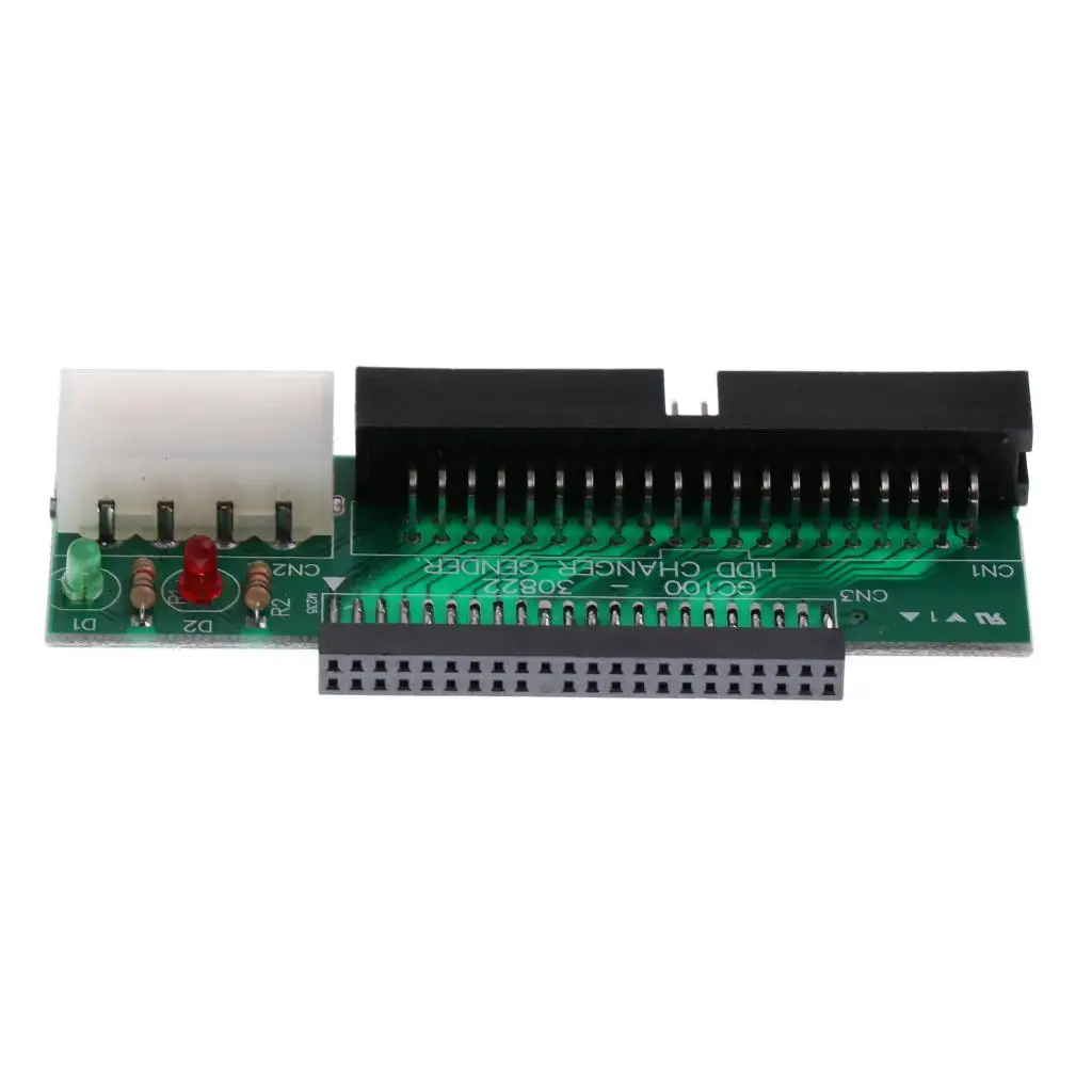 44 Pin Laptop IDE to 40 Pin Desktop IDE Converter Card PCB Adapter Hard Drive Plug for PC Maintenance and Upgrades