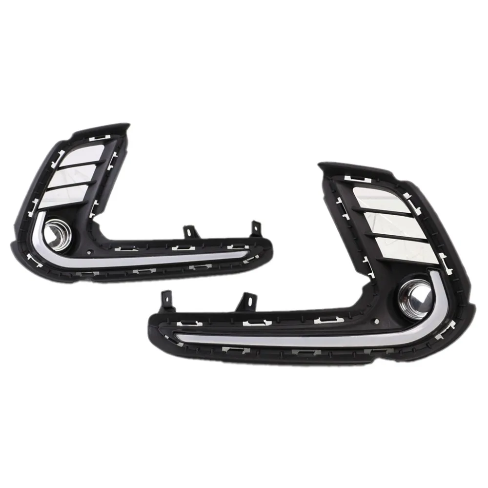 

Дневные ходовые огни July King для Hyundai Elantra 2017-2018, 6000K LED, передний бампер, DRL + желтые указатели поворота