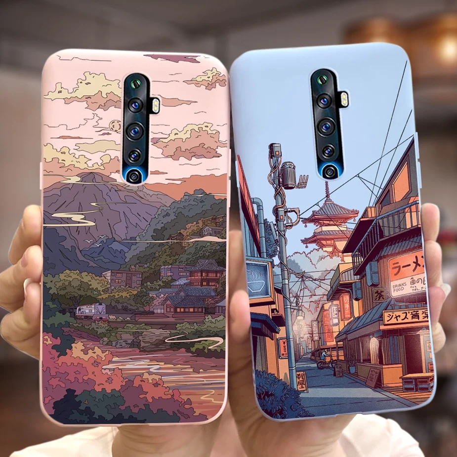 For Oppo Reno 2 Case Reno 2F 2Z Cute Fashion Cartoon Cover Soft Silicone Phone Cases For Oppo Reno2 F Z Reno 2Z 2F Reno2F Bumper