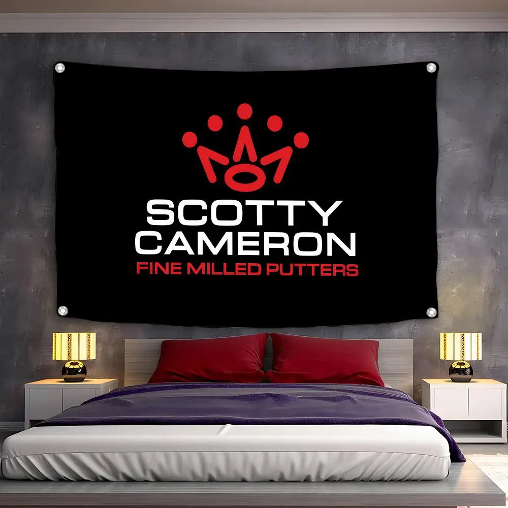 S-Scotty Cameron LOGO Flags Custom Camping Outdoor Garden Room Bedroom Decor Party Backdrops Wall Art Family Gifts