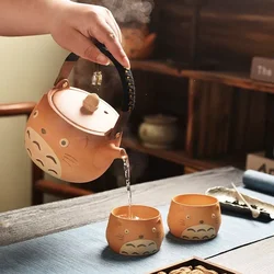 Cute Cartoon Teapot Ceramic Cooking Teapot Household Rough Pottery Teacup Kung Fu Tea Set