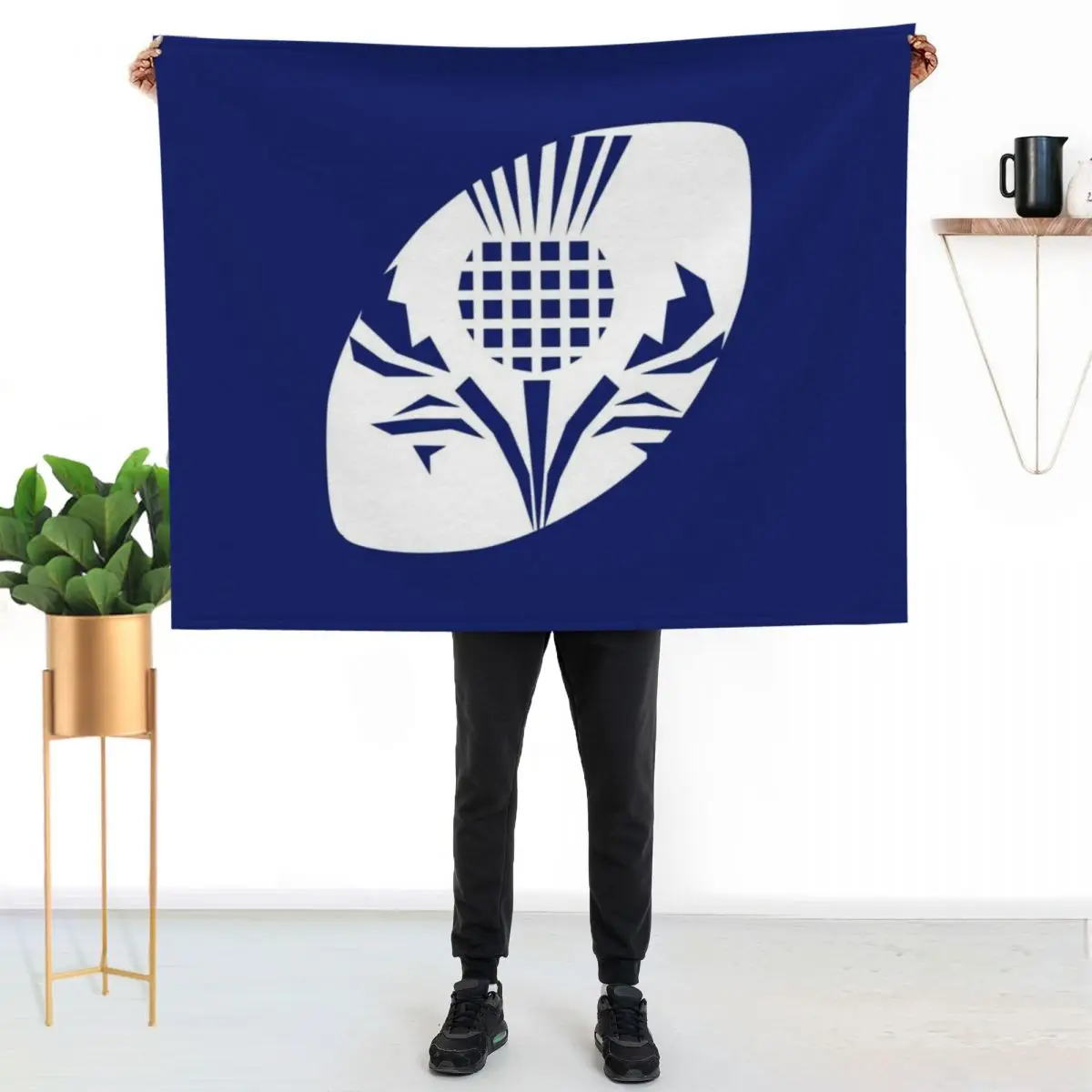 Rugby Scotland Throw Blanket Nap Sofa Throw For Baby Vintage Single Blankets