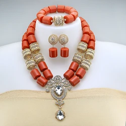 2024 Latest Resin Jewelry Sets Luxury French African Nigerian Wedding Bridal Party Beads 2024 Resin Jewelry sets