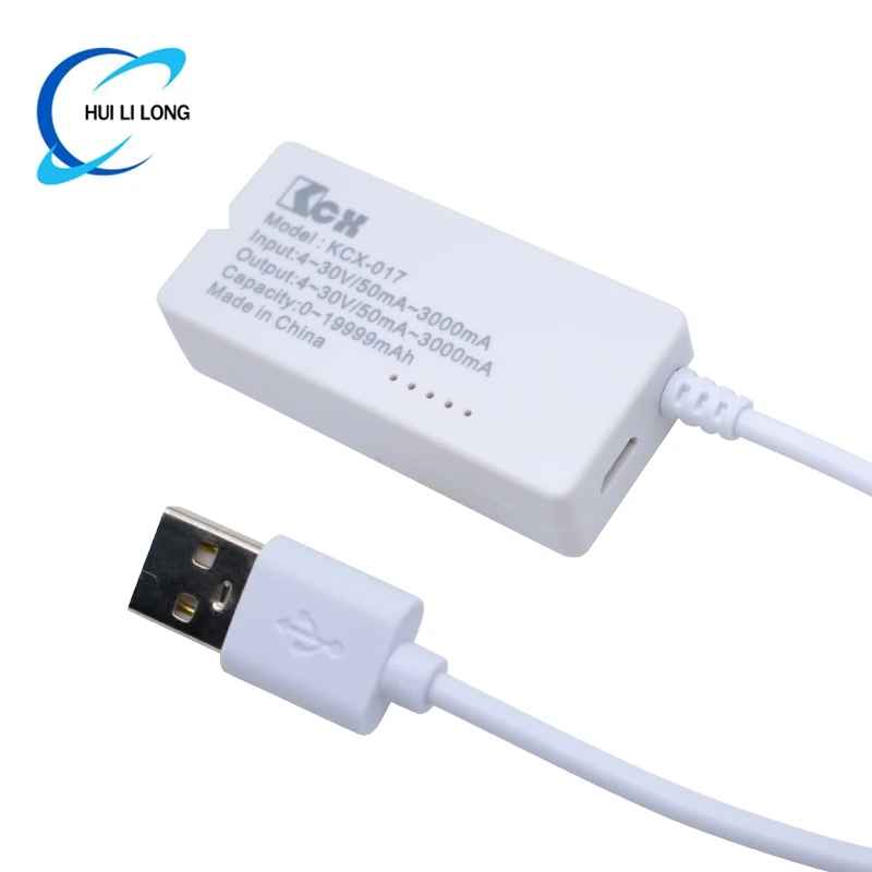 KCX-017 الأبيض الذيل مقياس التيار الكهربائي شاشة الكريستال السائل USB صغير الجهد الحالي مراقبة السعة تستر متر 4-30 فولت كاشف اختبار الطاقة المحمول