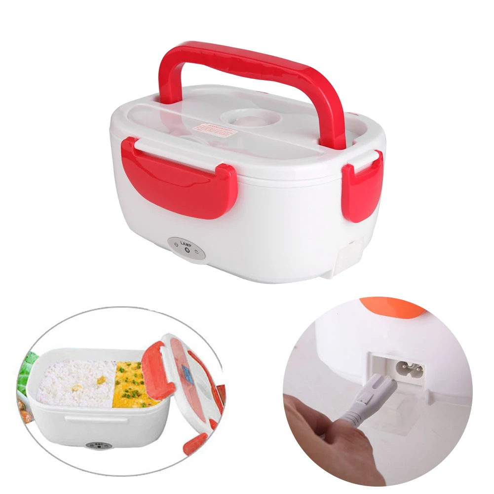 110V Electric Heating Lunch Box for Home Car Food Heater Rice Container