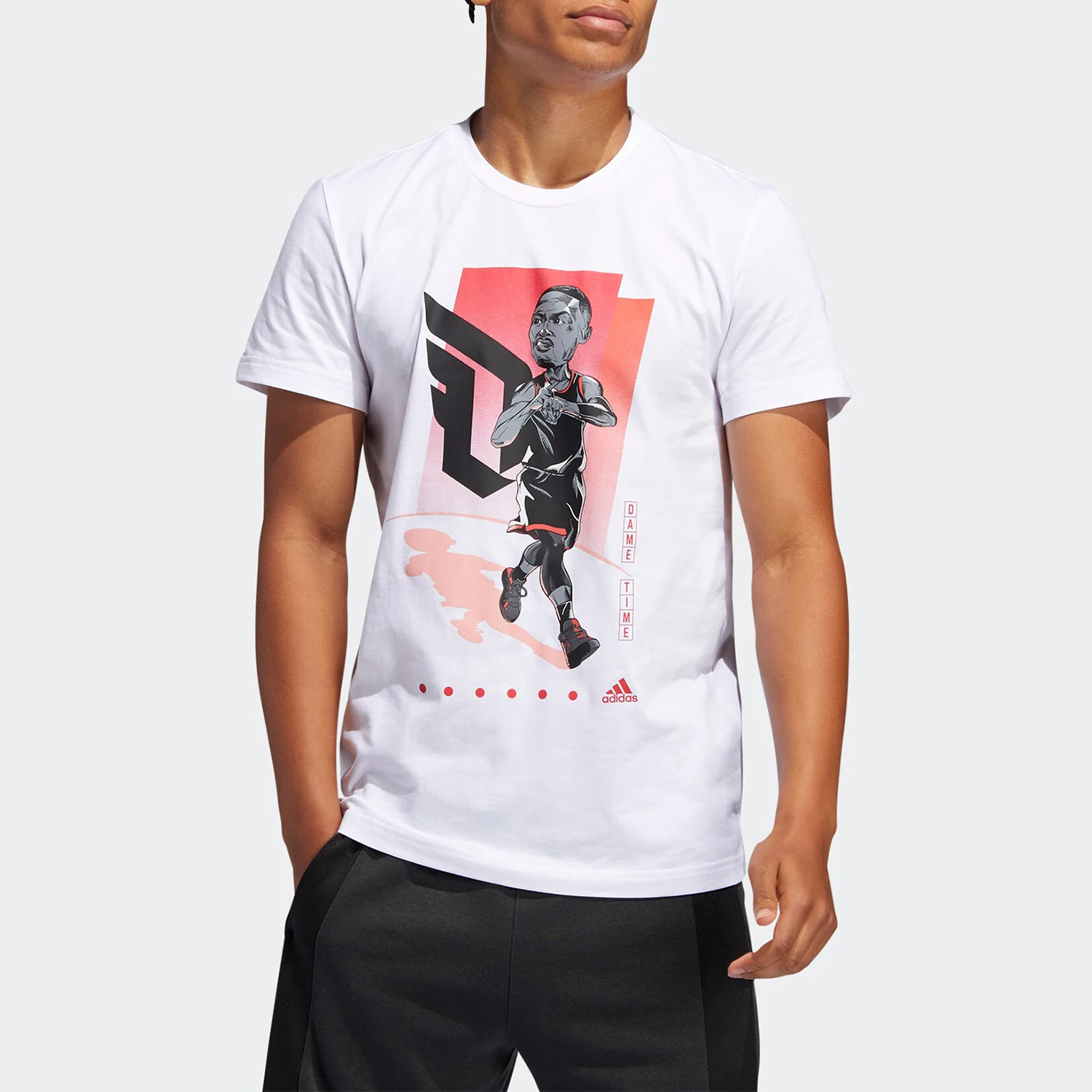 

Adidas official genuine summer new Lillard basketball sport T-shirt FM4774