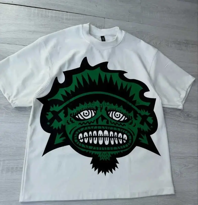 Y2k Harajuku الشارع الشهير الرجال والنساء ملابس بأكمام قصيرة موضة جديدة الكرتون طباعة تصميم قميص ريترو الهيب هوب الاتجاه المتضخم تي شيرت #5