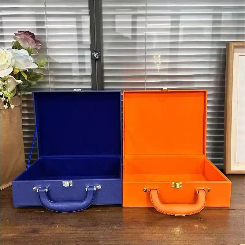 Confezione regalo universale Confezione in pelle di fascia alta Custodia flip cover portatile Modello in pelle Confezione regalo Puntelli