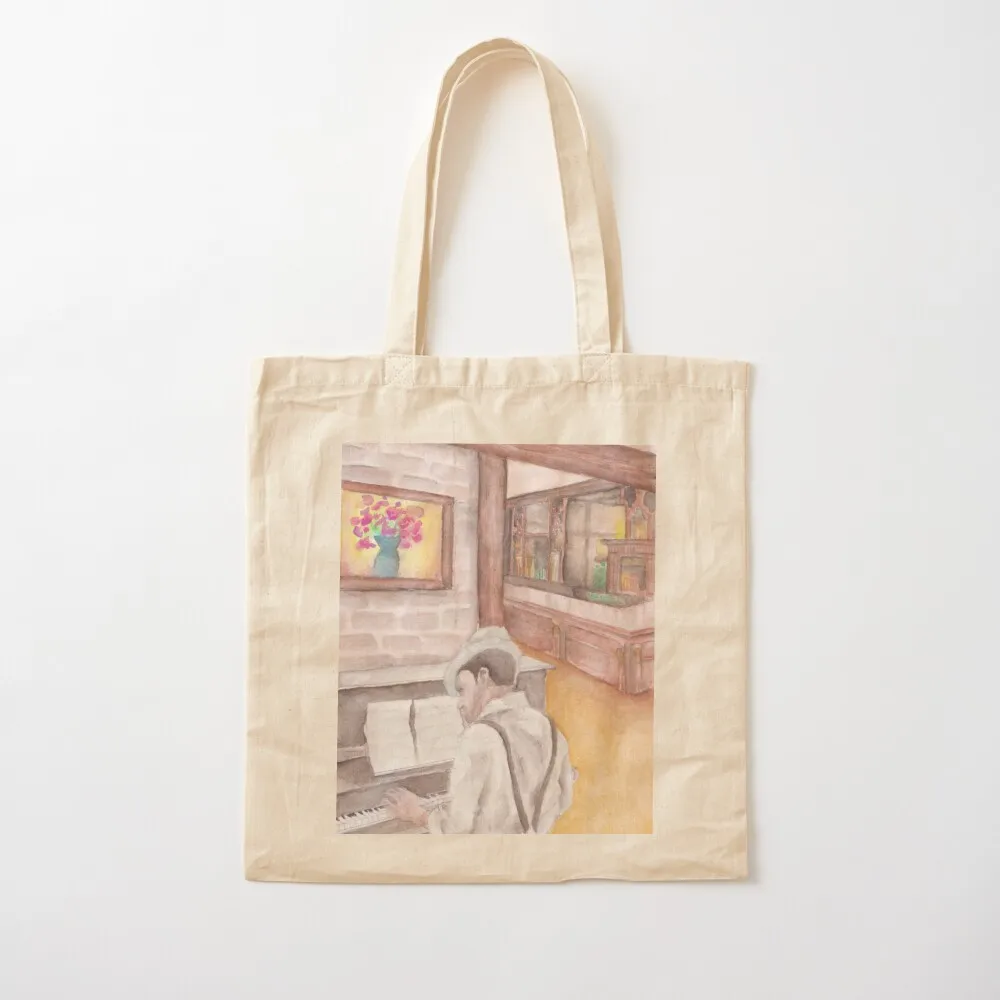 

Piano Man Watercolour Tote Bag tote bag university Women's shopper eco pack Canvas Tote Bag