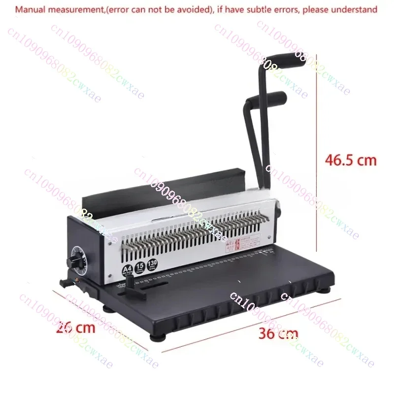 Manual Spiral Wire Binding Machine Metal 34 Punching Hole Square 4*4mm Photo Album A4 Paper Binder Puncher Machine TD-1500B34