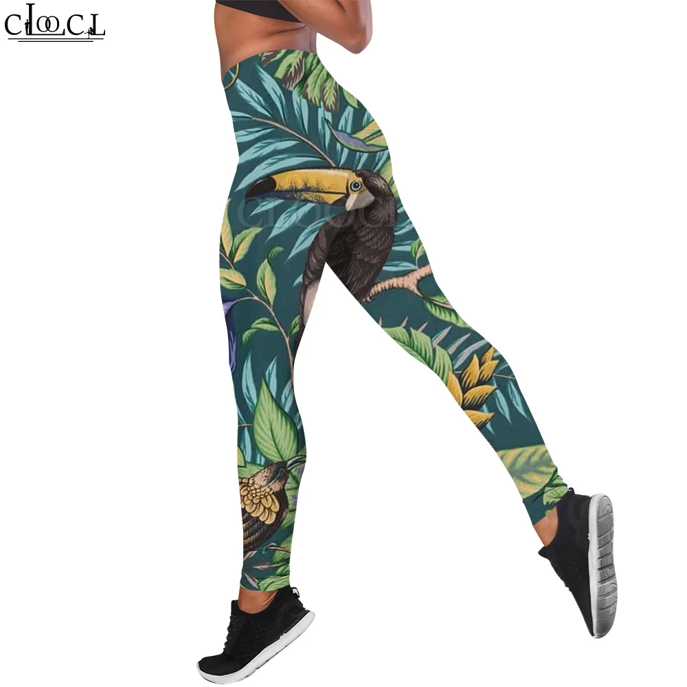 

CLOOCL New Hawaii Women Legging Crow on Tree Pattern 3D Printed Casual Trousers for Female Gym Workout Outdoor Jogging Pants