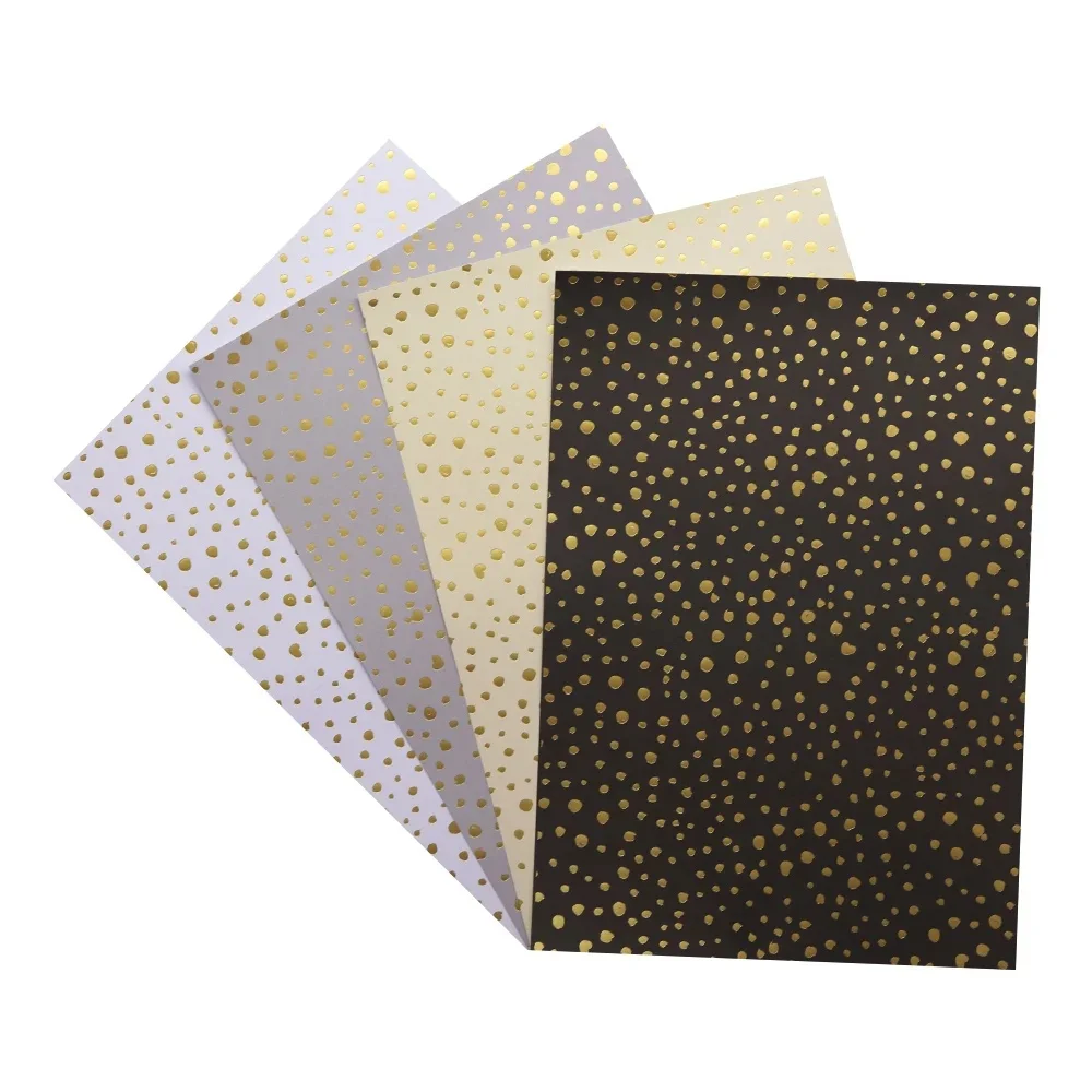 Kreative Goldblattblätter im A4-Format, strukturiertes, dekoratives Scrapbooking-Papier, Gold-Silber-Folien-Bastelpapierblock für Planer und Journaling – Detail 11