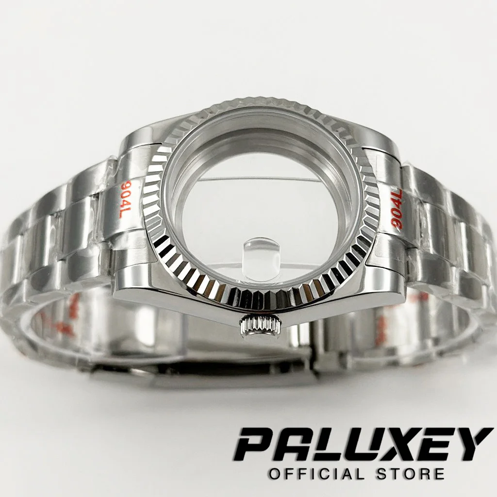 Высококачественные 36 мм/40 мм рифленые изогнутые водонепроницаемые часы NH34 NH35 NH36 NH38 NH70 NH72 с зеркальным сапфировым стеклом ETA2824