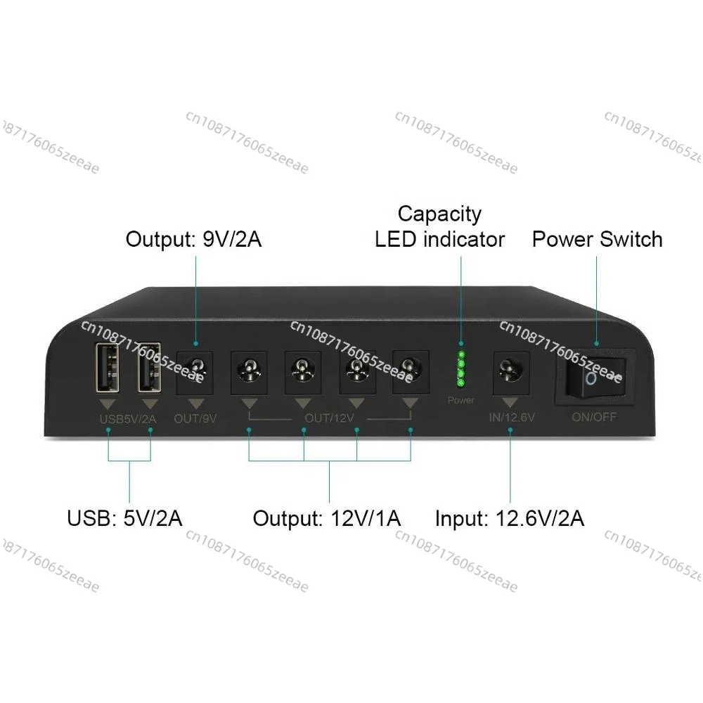 SL3400 TalentCell DC 12V/9V/5V Output Mini UPS Uninterrupted Power Supply 18650 27000mAh 98Wh Lithium ion Backup Battery