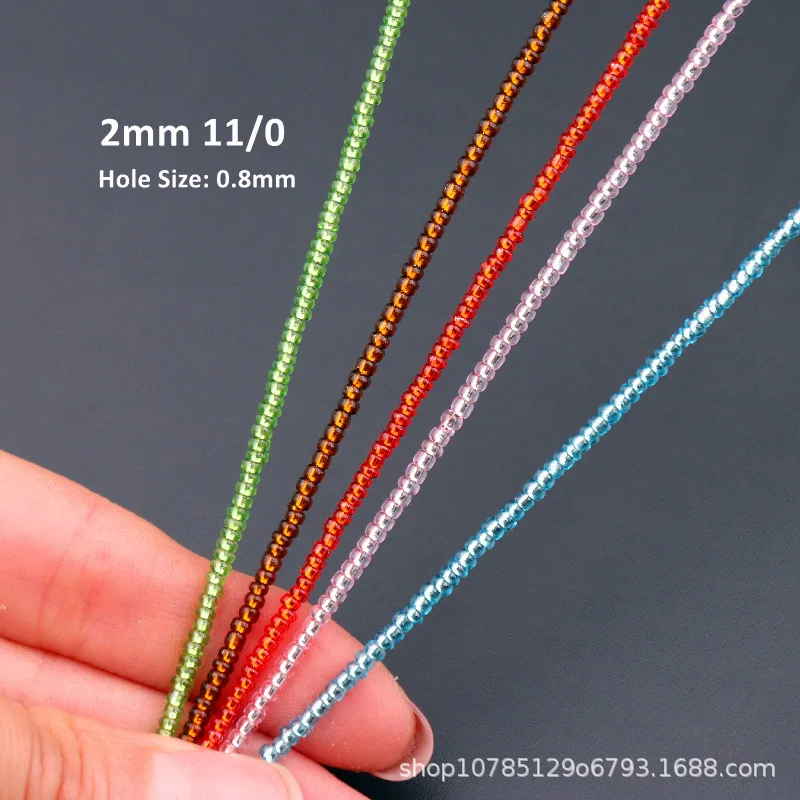 1.5/2/3/4mm Immersion Glass Beads 12/0 Multicolor Loose Seed Beads for Needlework Jewelry Making DIY Charms Handmade Bracelet