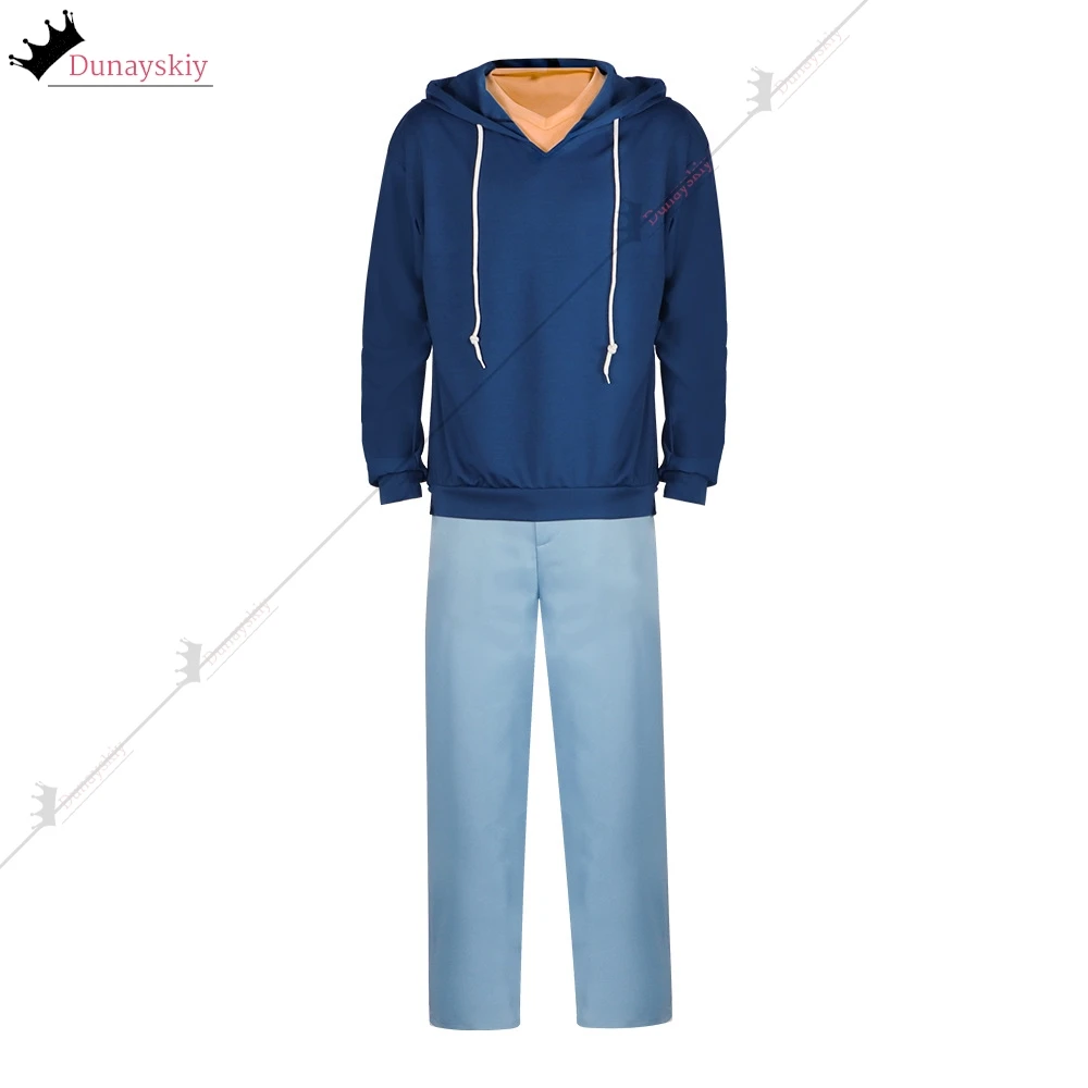 Sung Jin คอสเพลย์อะนิเมะ Solo Leveling เครื่องแต่งกายสีฟ้าชุด Hoodie ชุด Solid Sweatshirt Unisex ชุด Sung Jin บทบาทเล่นผ้า