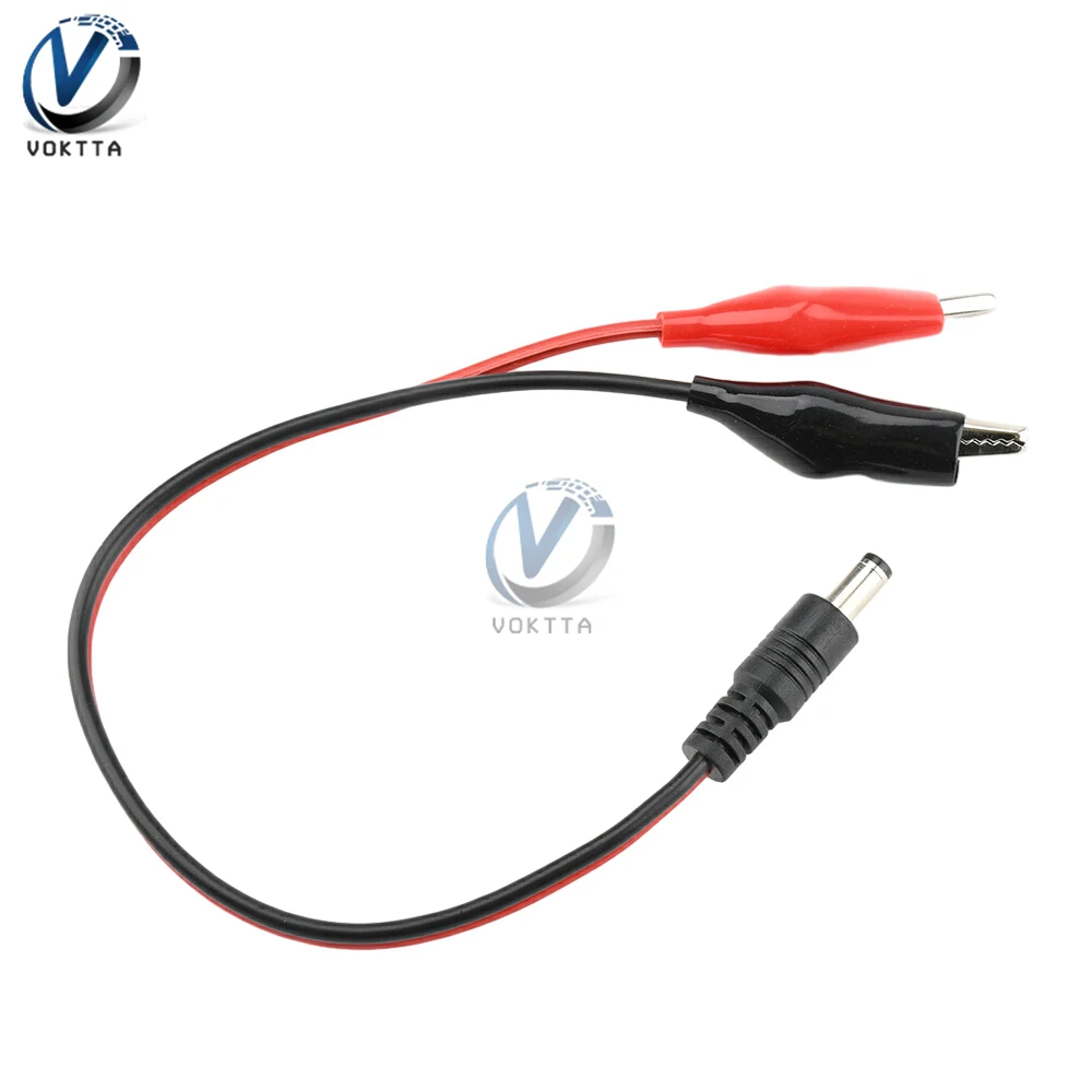1pcs คลิปจระเข้ DC 5.5*2.1 มม.ชาย/หญิงหัวจระเข้คลิปสายไฟเชื่อมต่อทดสอบสาย 30 ซม.