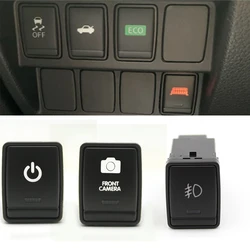 Accessories Car Power On Off Front Camera Push Button LED Switch Parts Fitting For Nissan X-Trail T32 2014-2020 Qashqai J11 2015