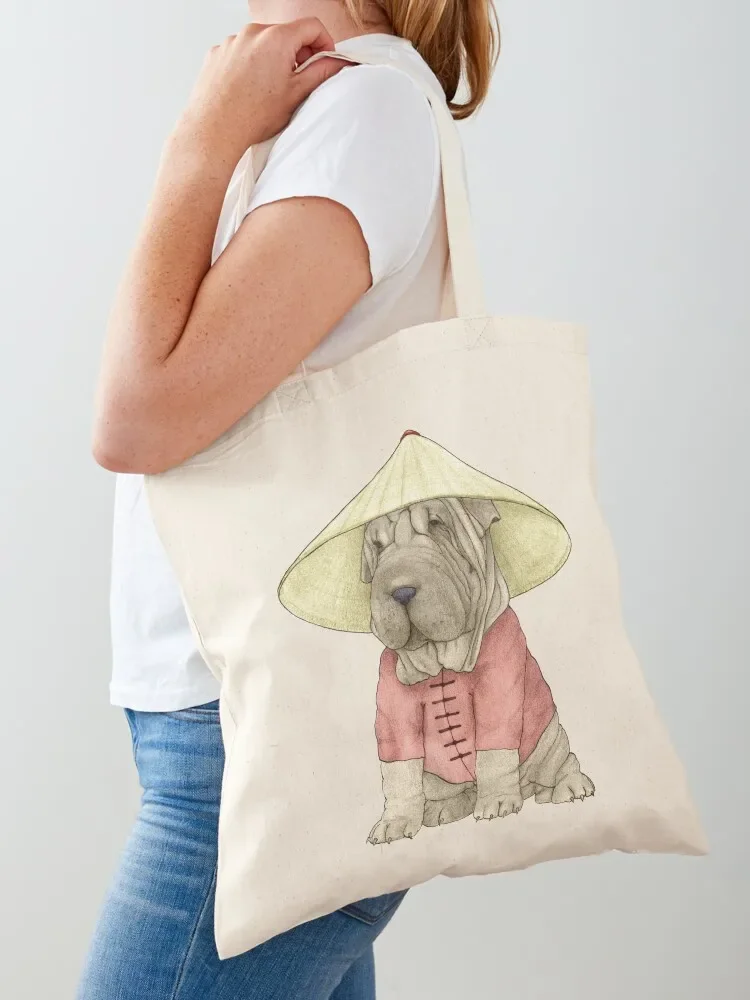 Shar Pei on The Great Wall Tote Bag Large bags for women Canvas bag Bag