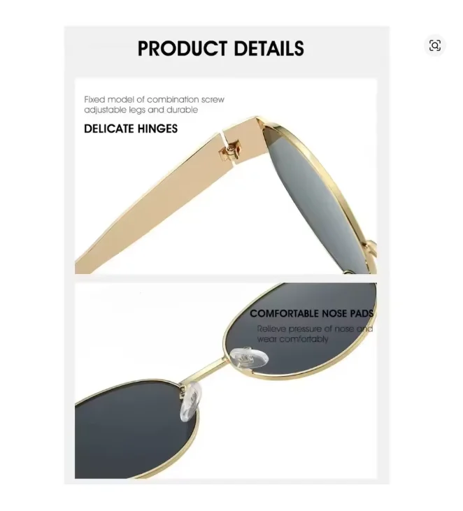 

Men and Women Unisex Designer Fashion Sun Glasses Oval Unisex Stylish Eyewear Shades