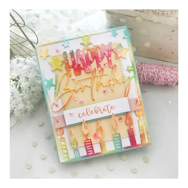 Flowers Birthday Chirstmas Background Cutting Dies Summer Coconut Trees Hot Foil Scrapbooking for Card Craft Supplies