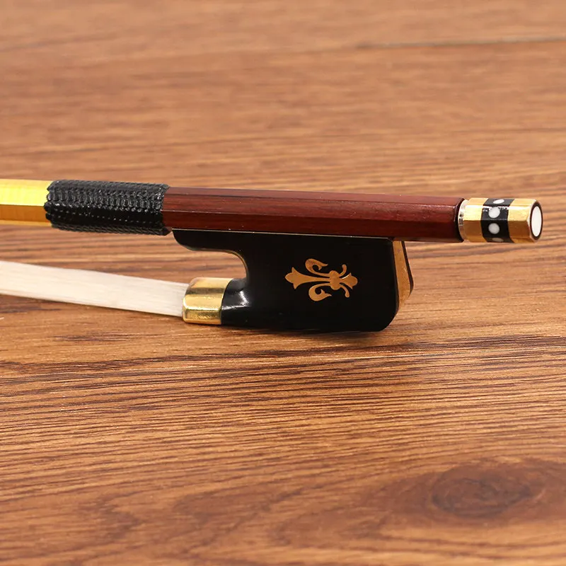 Viola Bow, Gold Inlay, 4/4 Size, Professional Performance, High-Quality Craftsmanship, Durable and Elegant Design