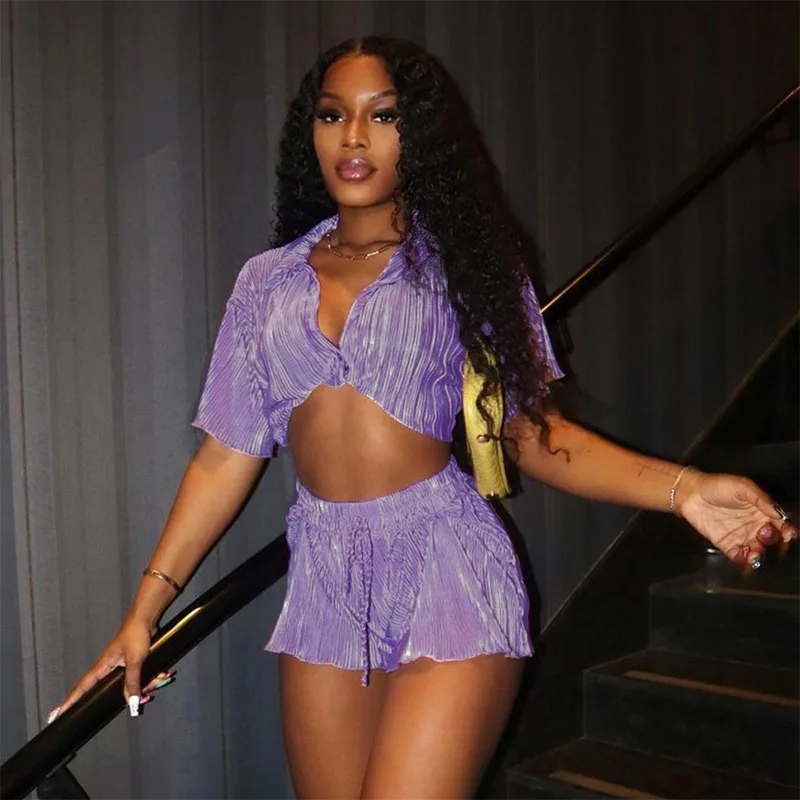 

Женский повседневный комплект orts с завязками и отложным воротником, дизайн ушей, летняя мода K23ST73