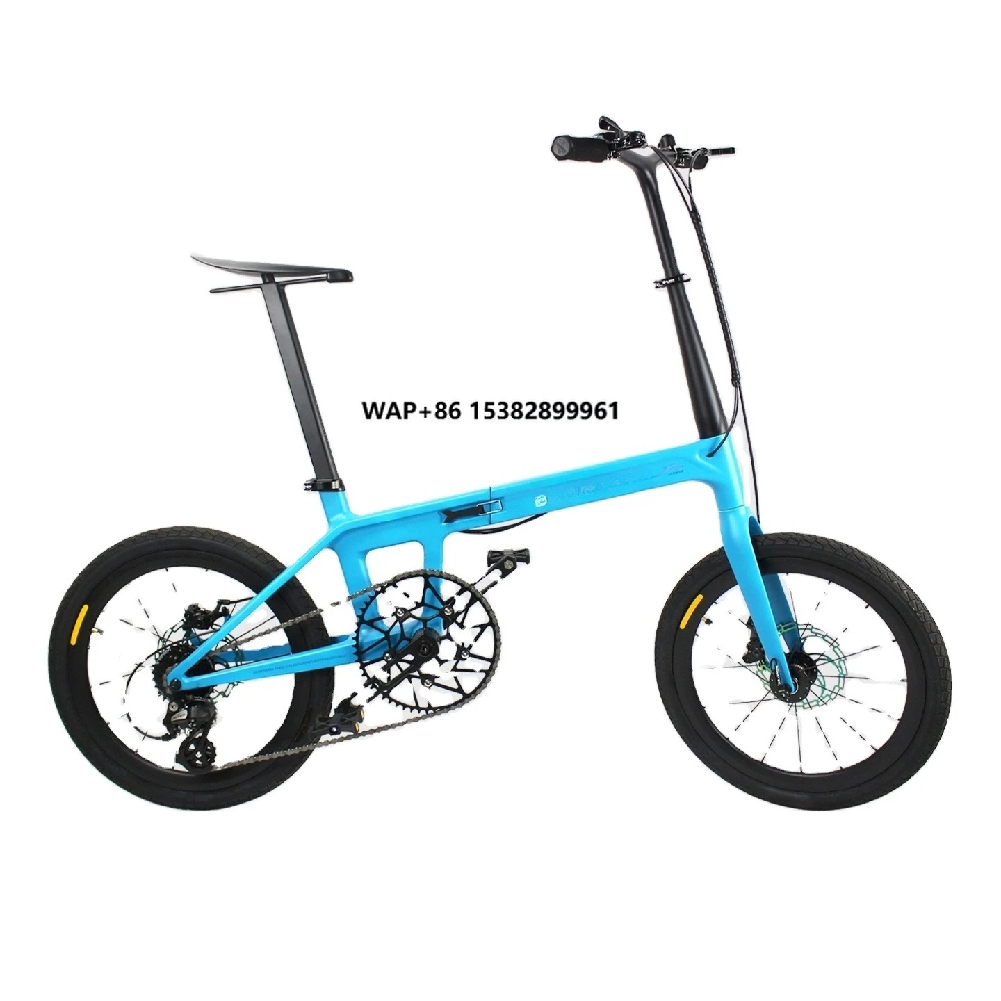 

Light Shark Technology 20-Inch Full Carbon Fiber Folding Commuter Bicycle Super Urban 7 Speed with Variable Speed Rim