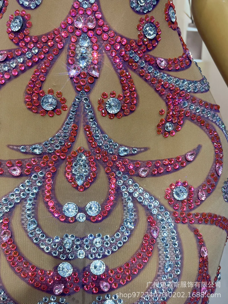 Di lusso Strass Temperamento Vita Gonna a coda di pesce Modello adulto Passerella Abito alla moda Banchetto Host Abito da sera Vestido Gala Luxo