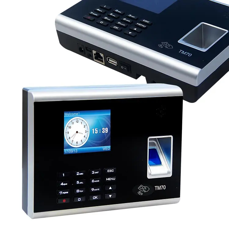 TM70 Cloud-Enabled Smart Biometric Time Clock Access Control WiFi WEB Software Fingerprint  Night Vision 4G GPRS Module