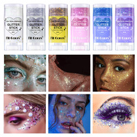 Fit Colors 6 color Body Paint Glitter Stick Face Lip Star Glitter Eyeshadow Holiday Stage sparkling skin and dazzling makeup